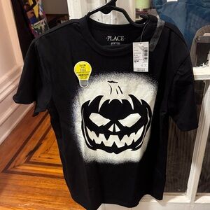 Black Halloween Pumpkin Kids Shirt
